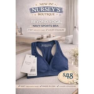 Beyond Yoga Navy Sports Bra XXS NWT Made USA Athleisure